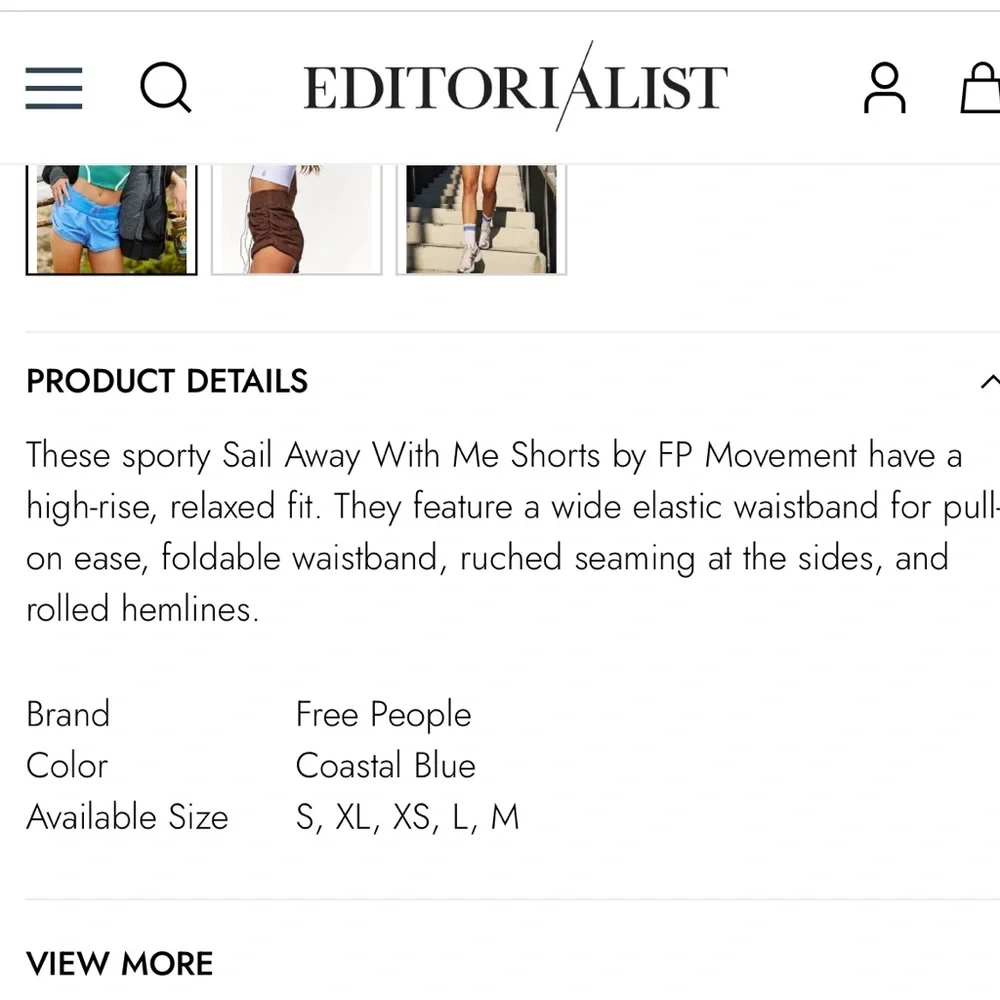 Free People Sail Away With Me Shorts Costal Blue - Picture 5 of 12